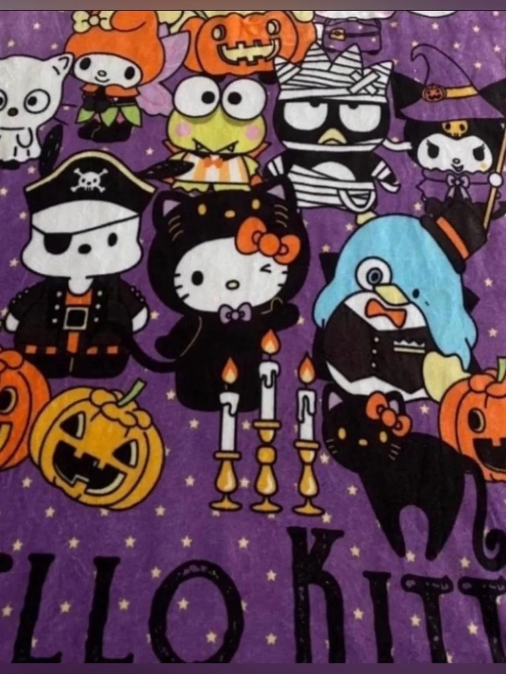 NWOT Hello Kitty & Friends Sanrio Purple Halloween Blanket